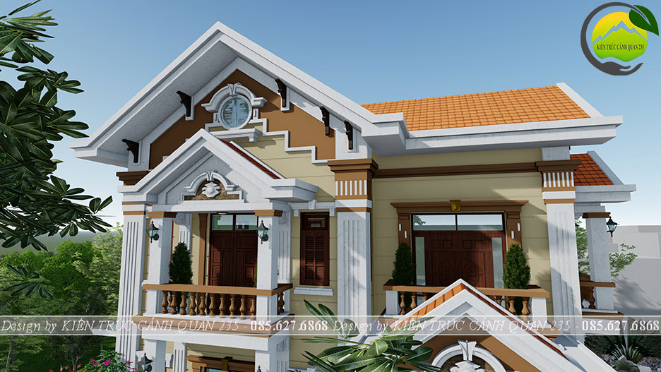 biệt thự 2 tầng mái thái tại Hưng Yên diện tích 130m2 4
