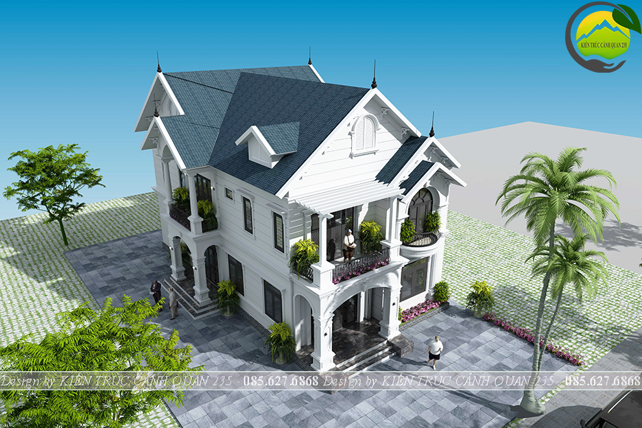 biệt thự 2 tầng mái thái tại Hòa Bình 4