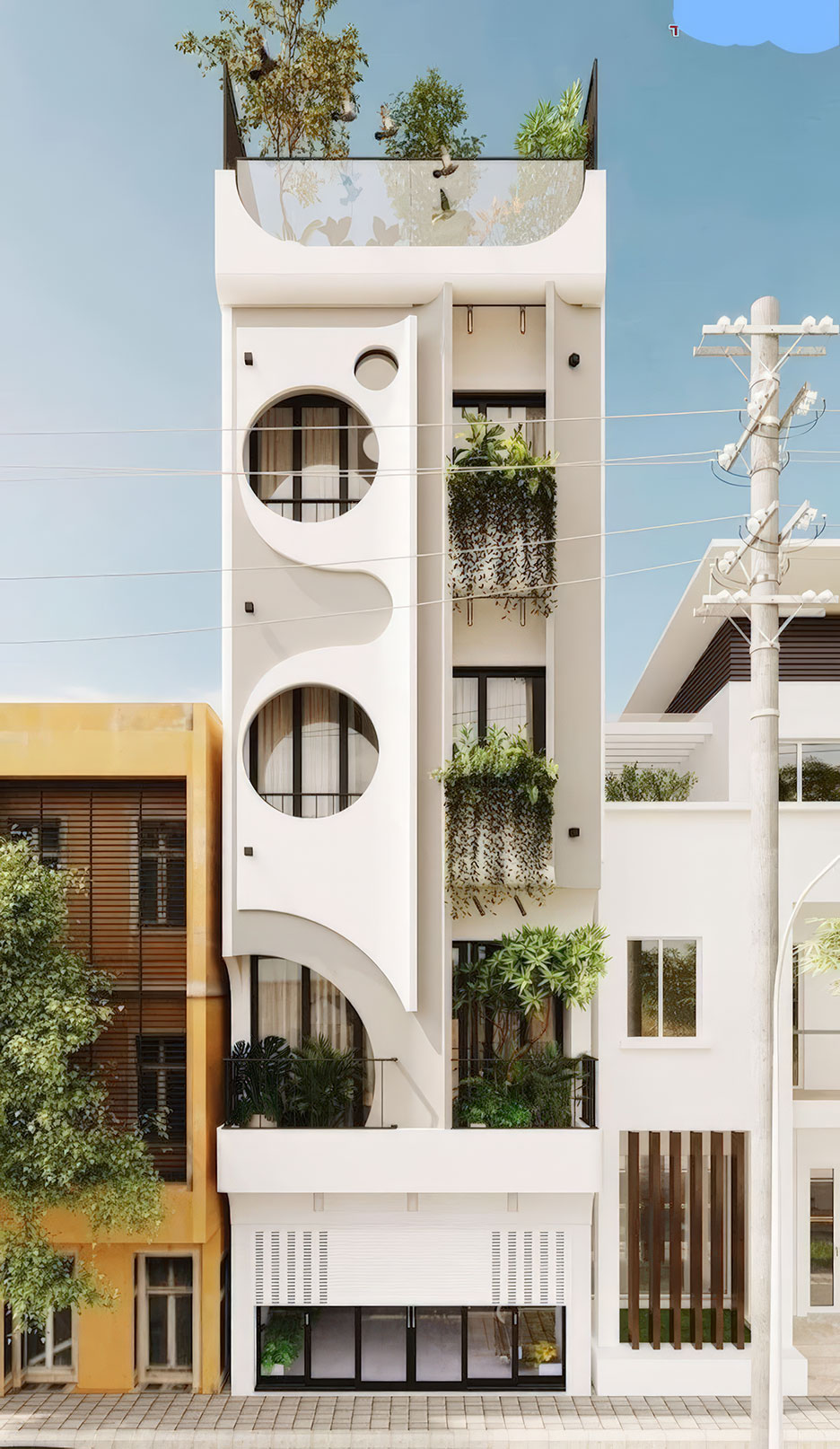 Mẫu nhà phố 4 tầng 5m 10