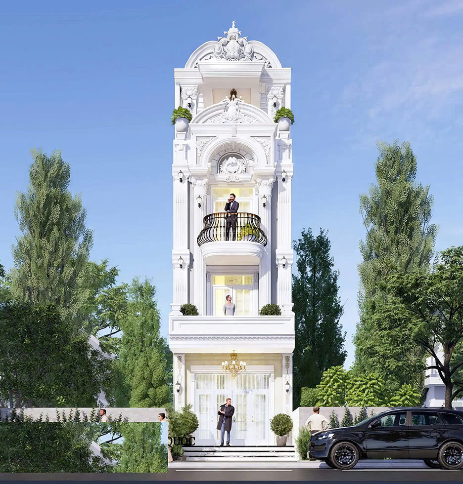 Mẫu nhà phố 4 tầng tân cổ điển 5