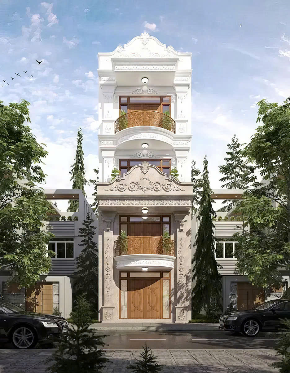 Mẫu nhà phố 4 tầng tân cổ điển 6