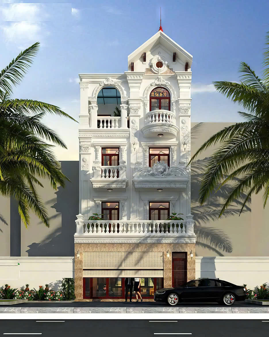 Mẫu nhà phố 4 tầng tân cổ điển 8