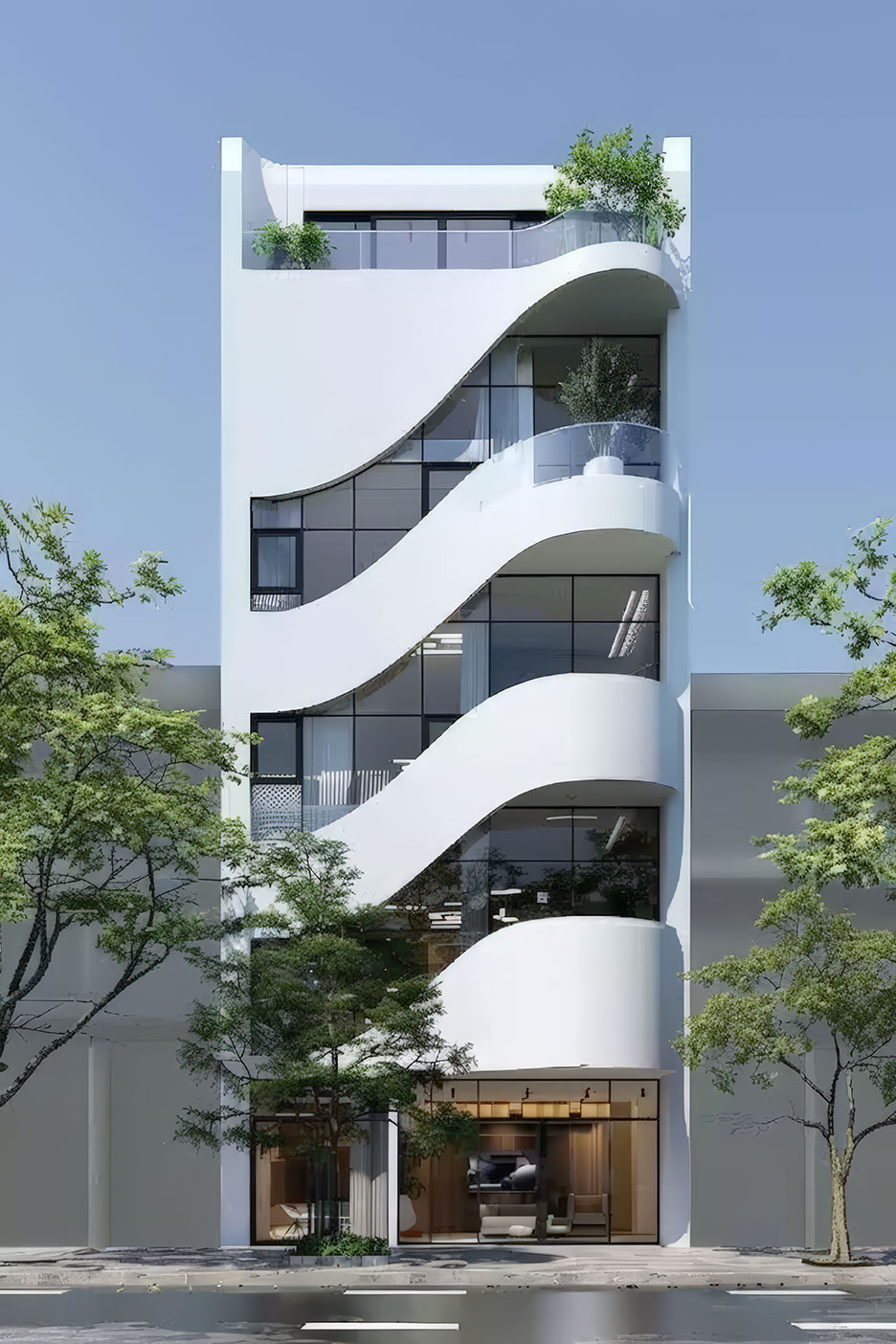 Nhà phố 4 tầng kết hợp kinh doanh 3