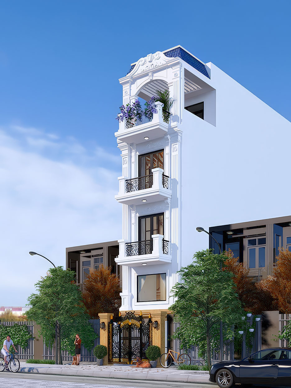 Nhà phố 4 tầng 1 tum tân cổ điển 2