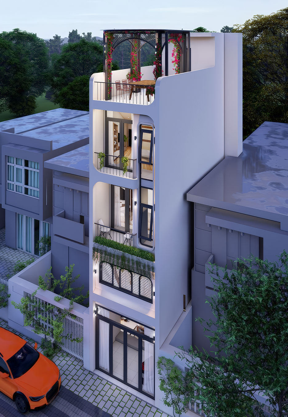Nhà phố 4 tầng 1 tum 18