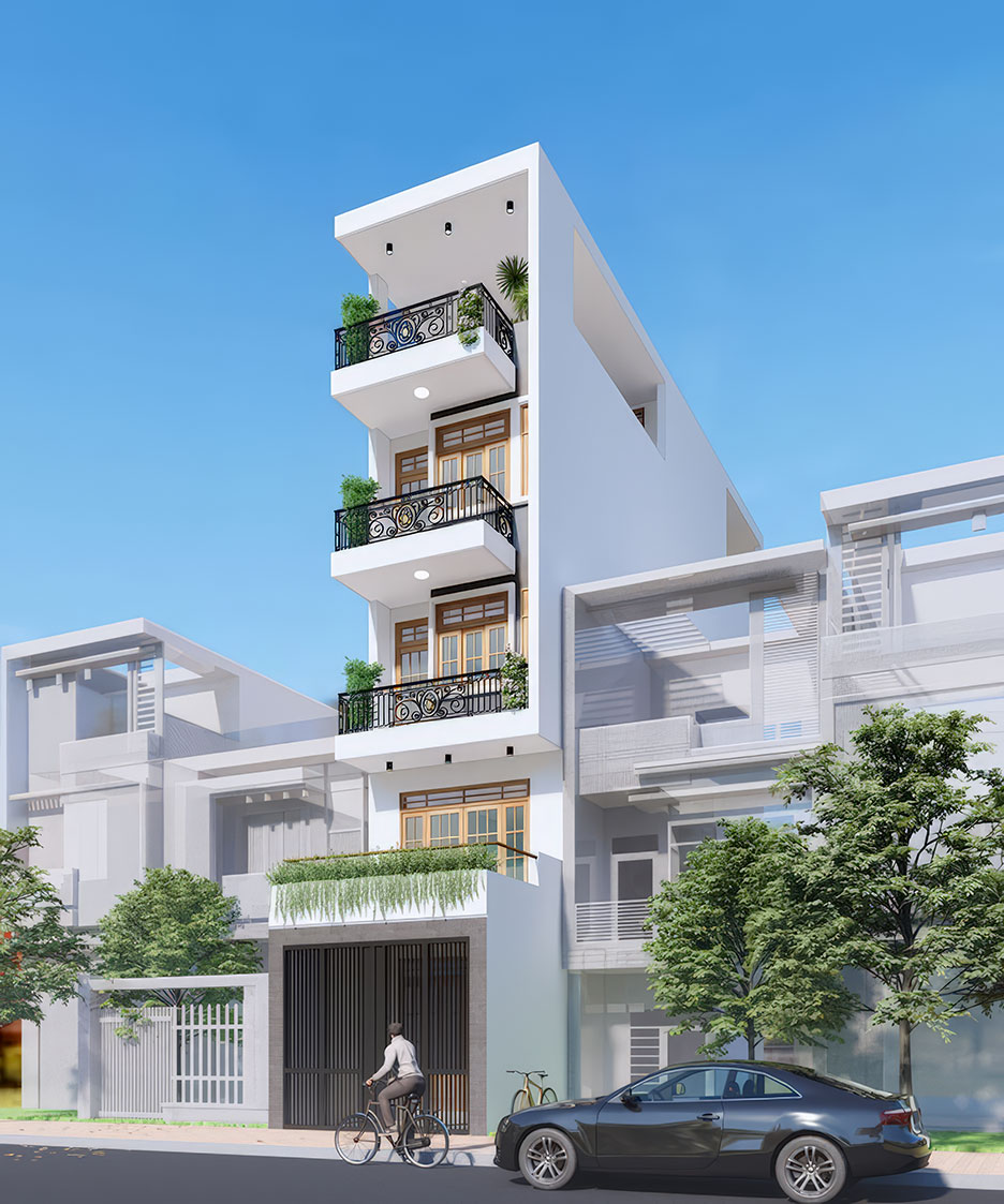 Nhà phố 4 tầng 1 tum 20