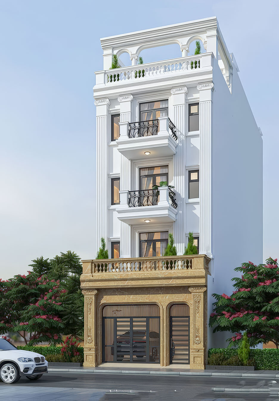 Nhà phố 4 tầng 1 tum 7