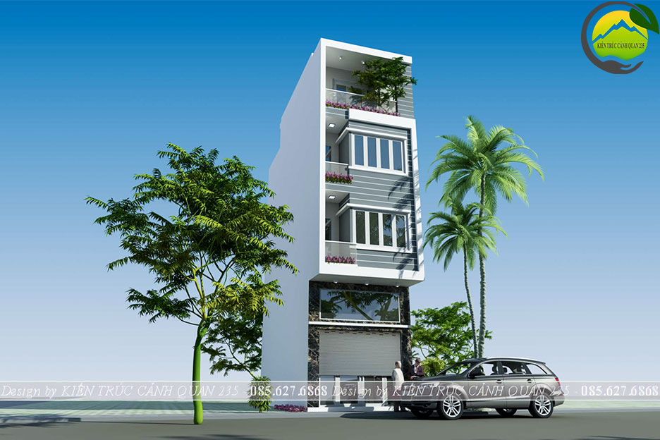 nhà phố 4 tầng hiện đại