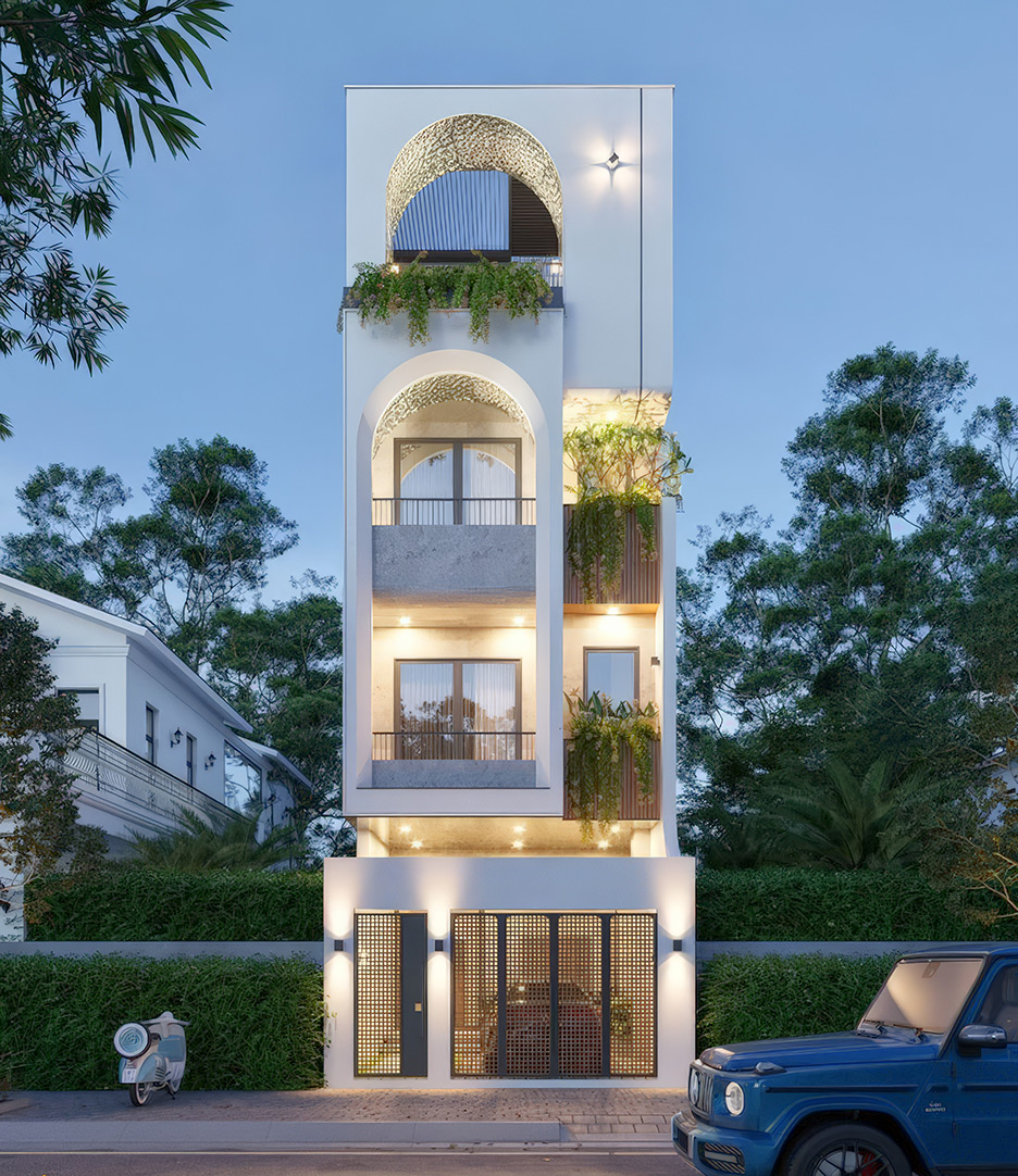 mẫu thiết kế nhà phố 4 tầng đẹp 1