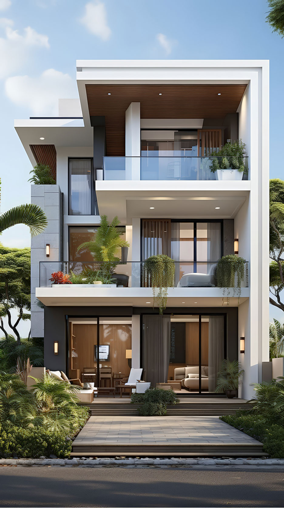 Nhà 3 tầng ngang 8m 25