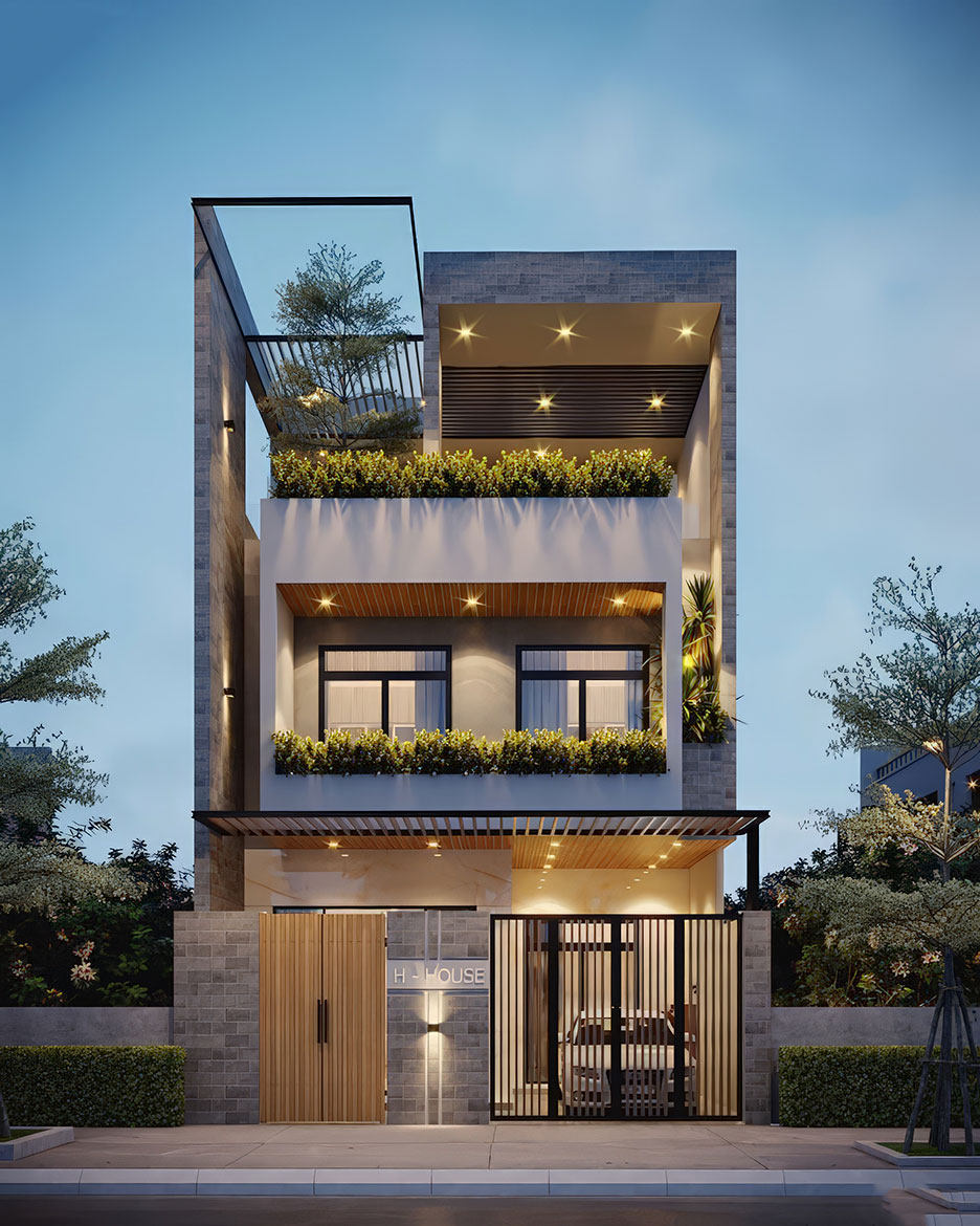 Nhà 3 tầng ngang 8m 10
