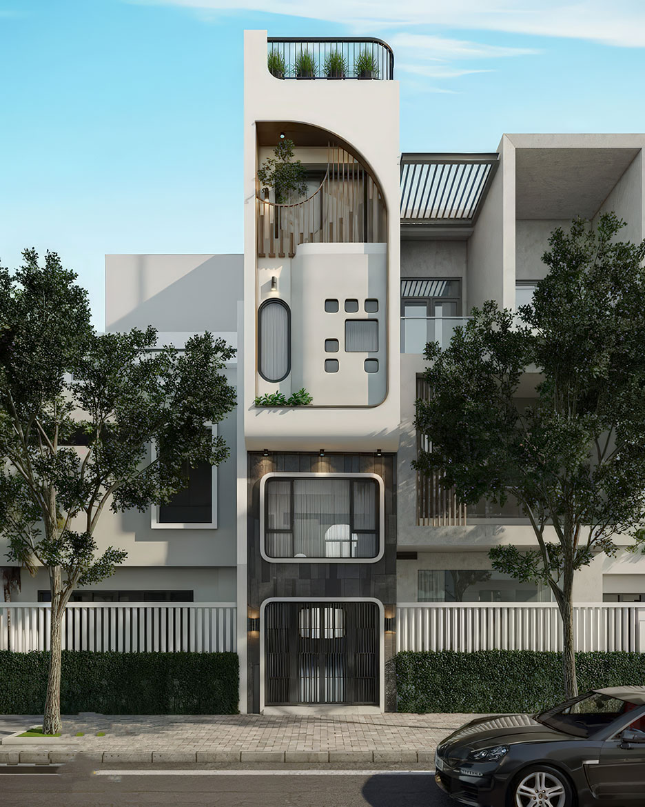 Nhà phố 4 tầng có gác lửng 7