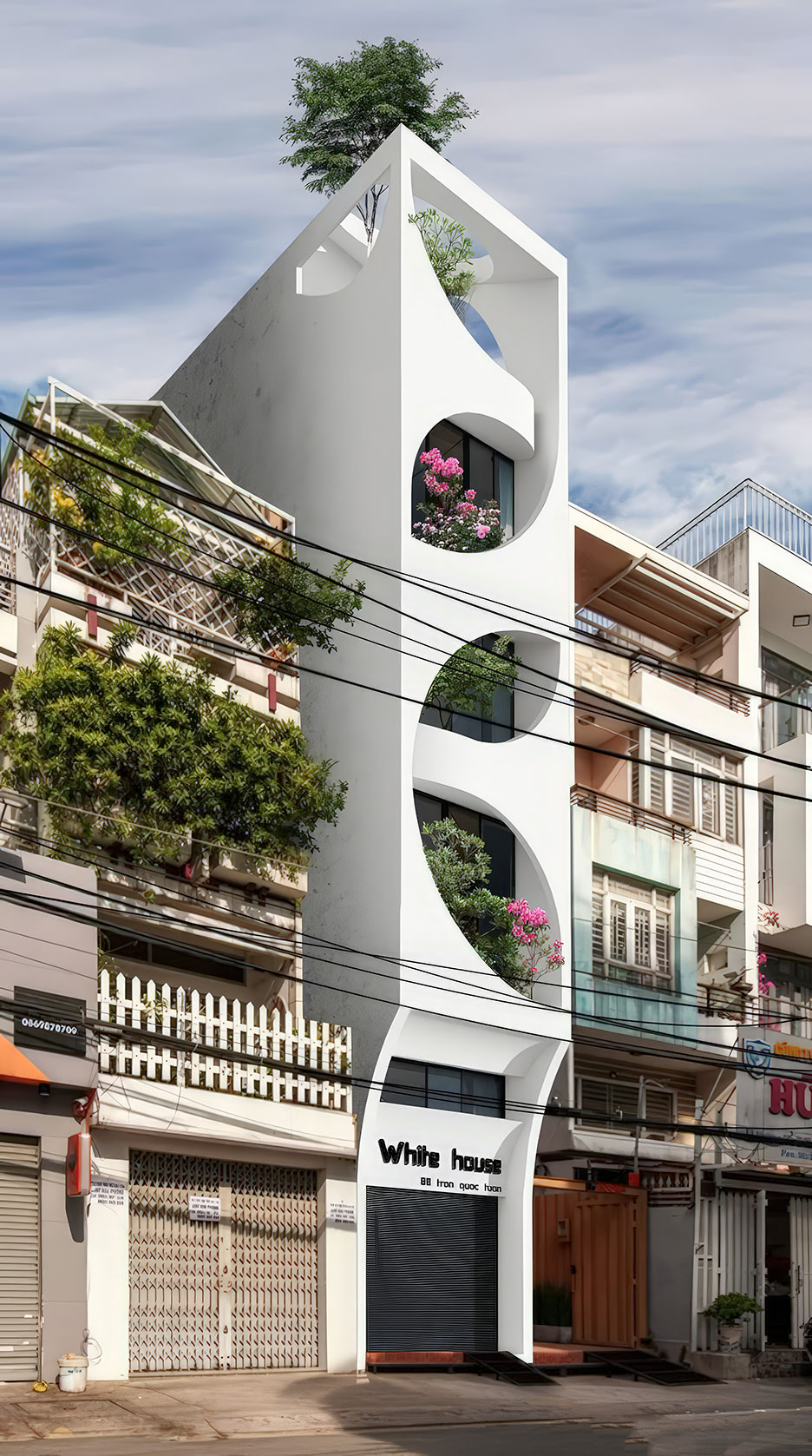 nhà phố 4 tầng gác lửng kết hợp kinh doanh 5