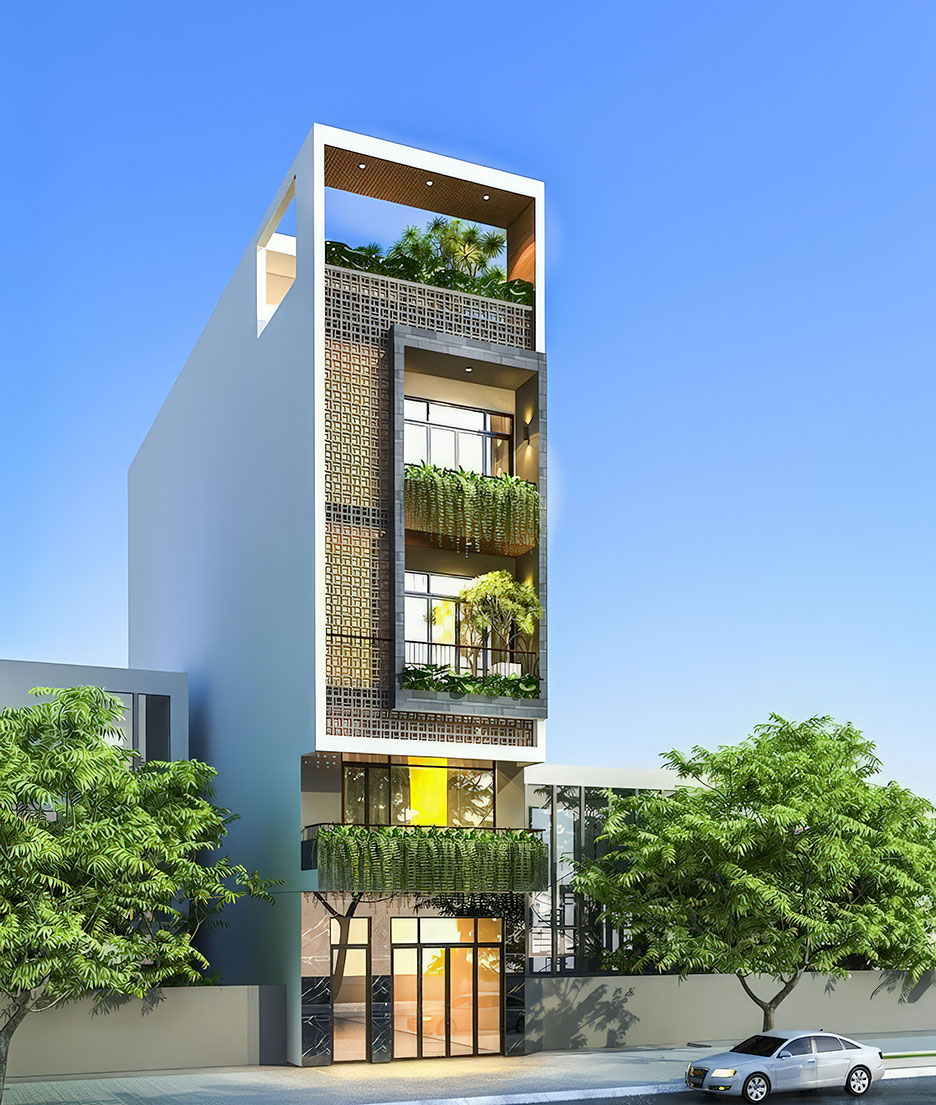 Nhà phố 4 tầng có gác lửng 7