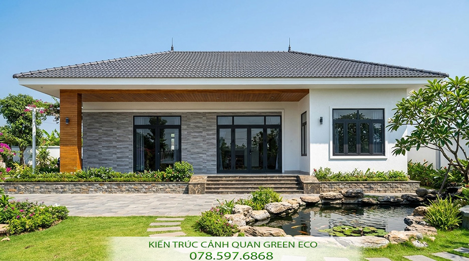Biệt thự 1 tầng mái Nhật 3 phòng ngủ 250m2 tại Lâm Đồng