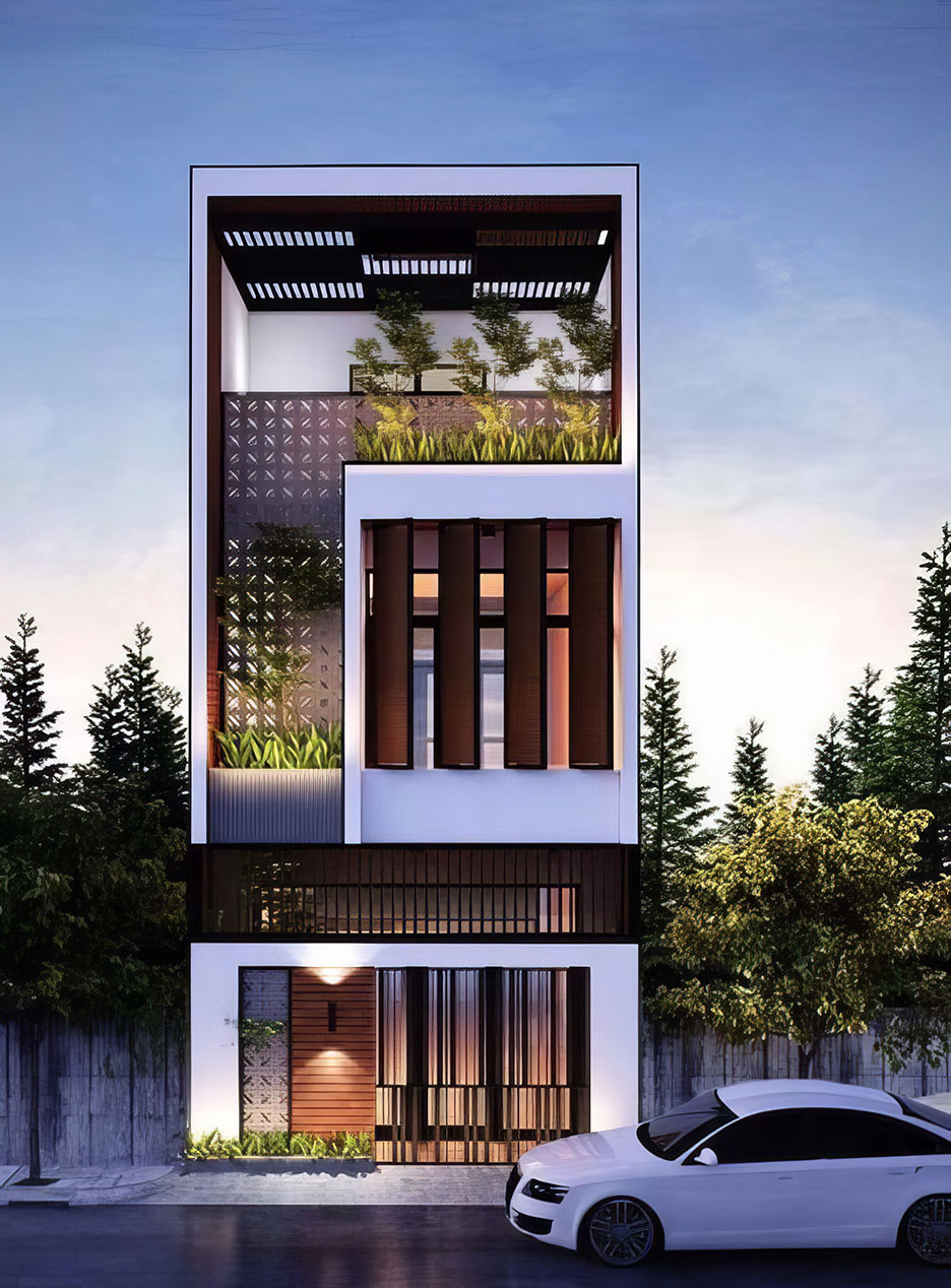 mẫu thiết kế nhà phố 3 tầng đẹp 1