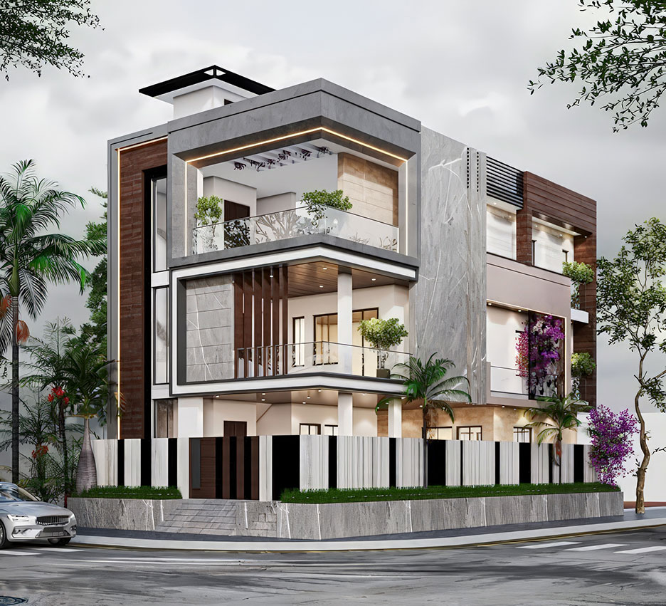 nhà phố 3 tầng 2 mặt tiền 2