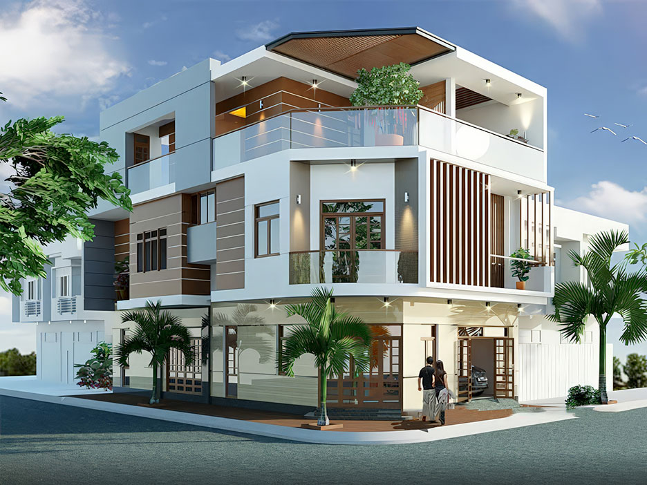nhà phố 3 tầng 2 mặt tiền đẹp 8