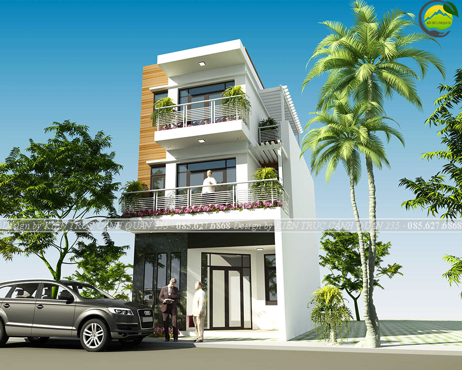 Mẫu nhà 3 tầng mái bằng đẹp 16
