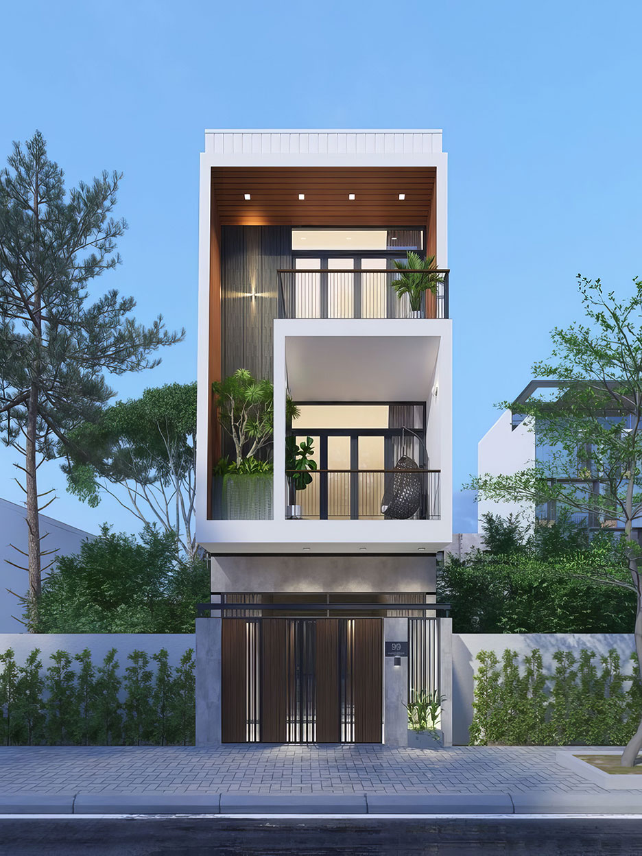 Mẫu nhà 3 tầng mái bằng đẹp 18