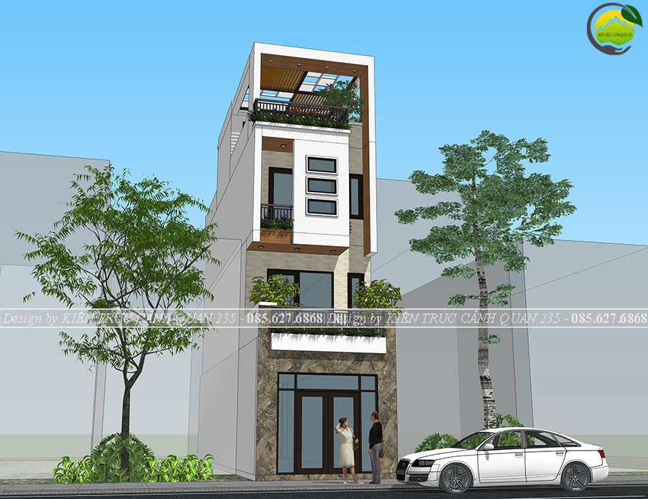 Nhà mái bằng 3 tầng đẹp 8