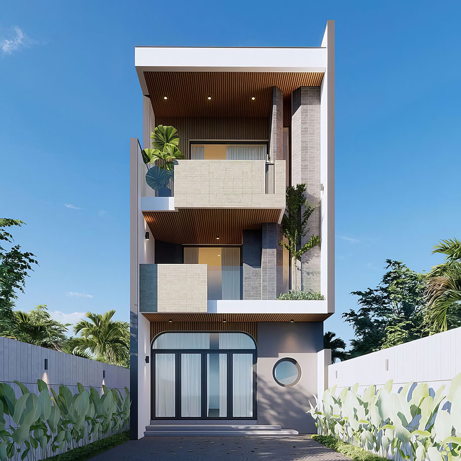 Mẫu nhà 3 tầng hiện đại mái bằng 31
