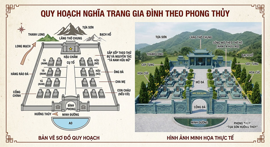 Quy hoạch nghĩa trang gia đình chuẩn phong thủy 1